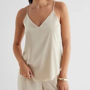 Express Cream Spaghetti Strap Top